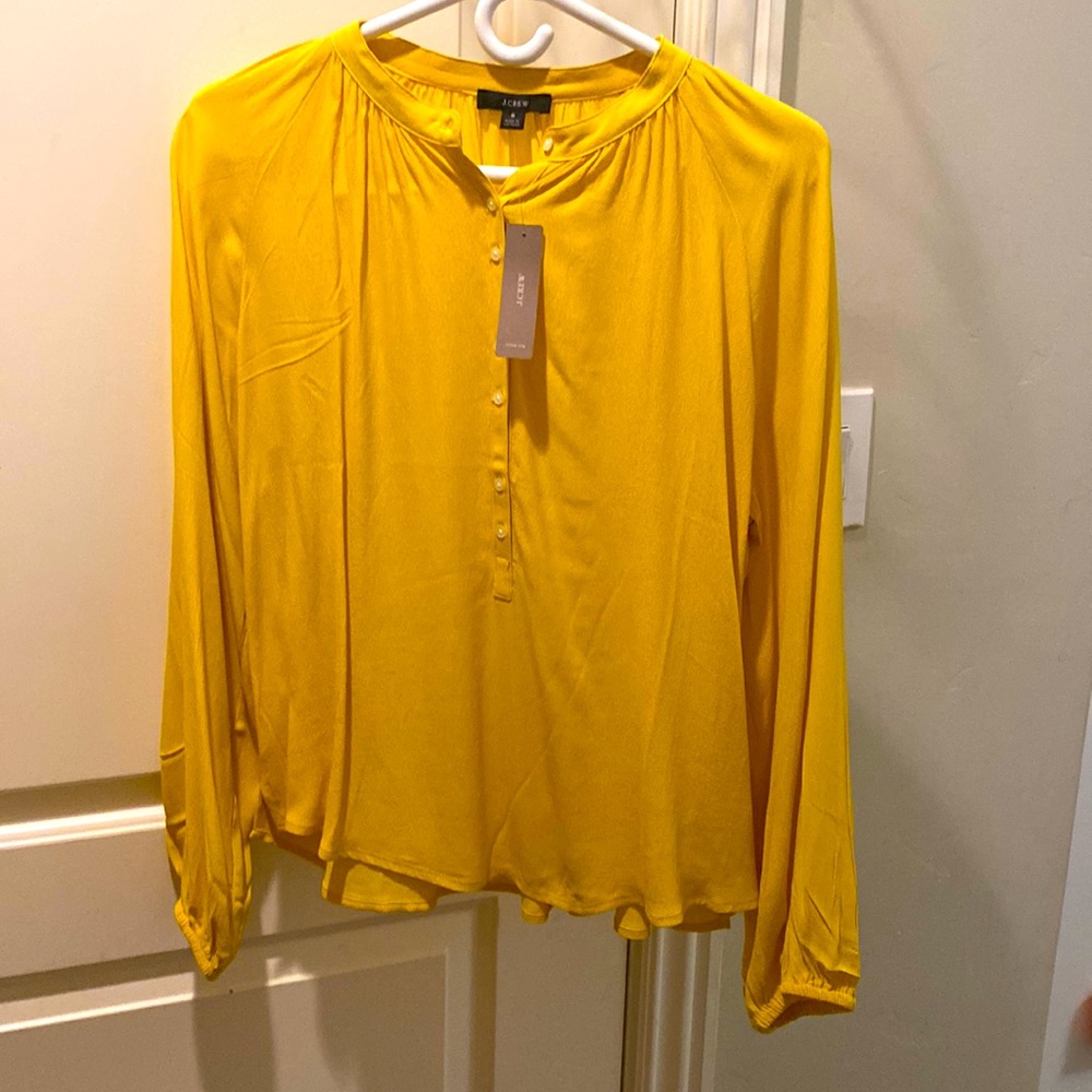 COPY - J.Crew Beautiful Gold Drapey Blouse Size S Brand New